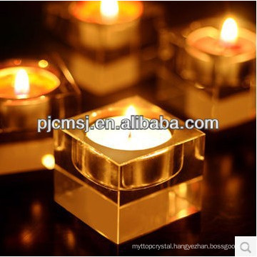 clear cube crystal candle holder for Wedding decorations party event products decorations